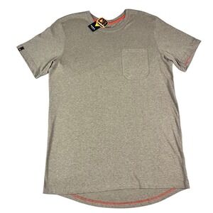 HAWX Mens Work Gear Short Sleeve Pocket T Shirt Brown Size Large UPF 30+ New